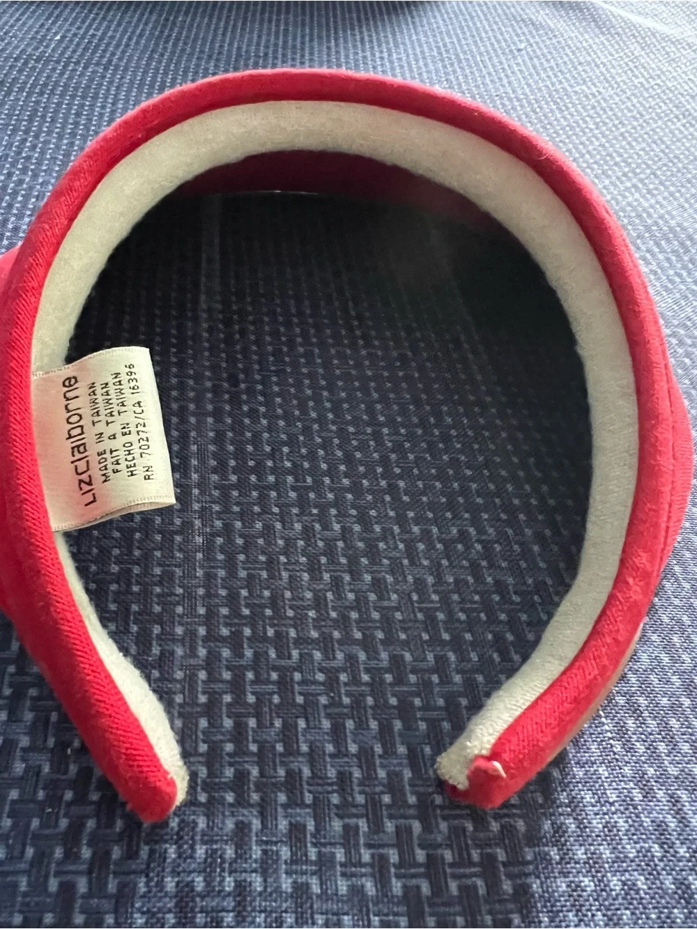 Liz Claiborne Red and Cream Headband